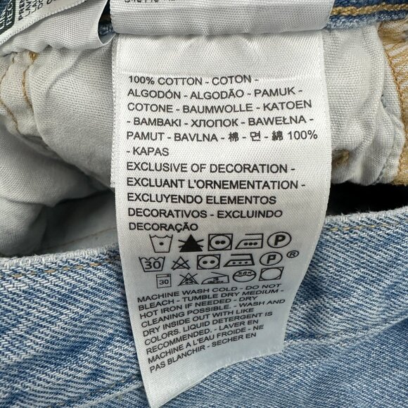 Levi's 501 Straight Button Fly Distressed Raw Hem Women's size 26 Blue Jeans - Picture 3 of 5